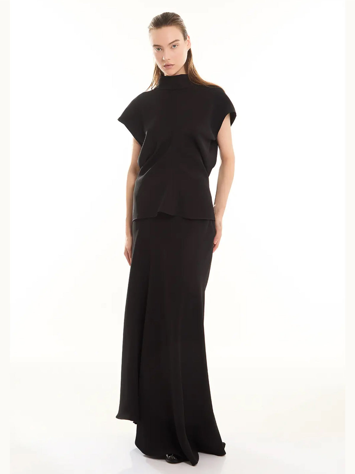 2026 New Arrival Blusa con Cannello e Fiocco Nero