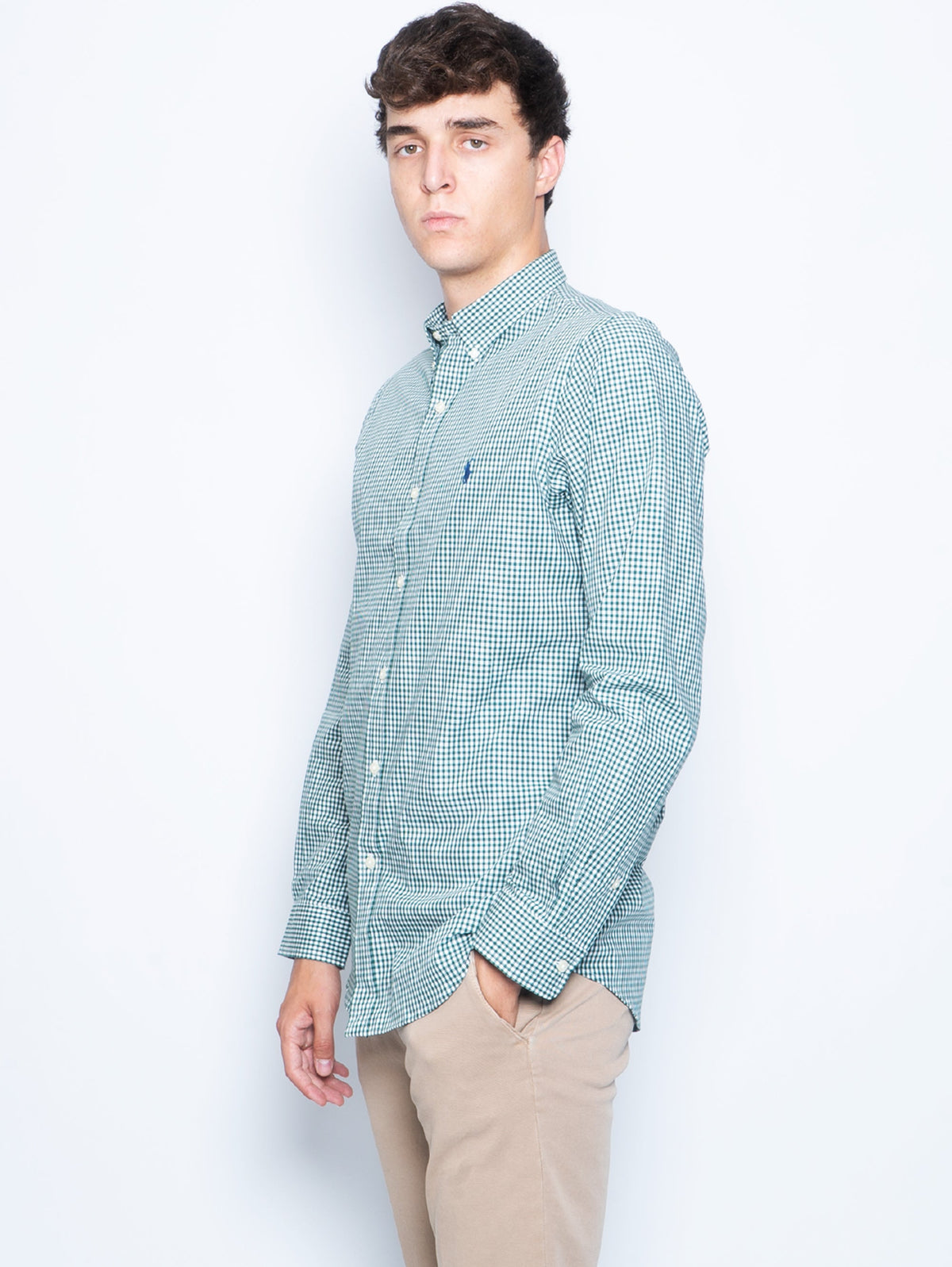 2026 New Arrival Camicia a Quadretti Bianco/Verde