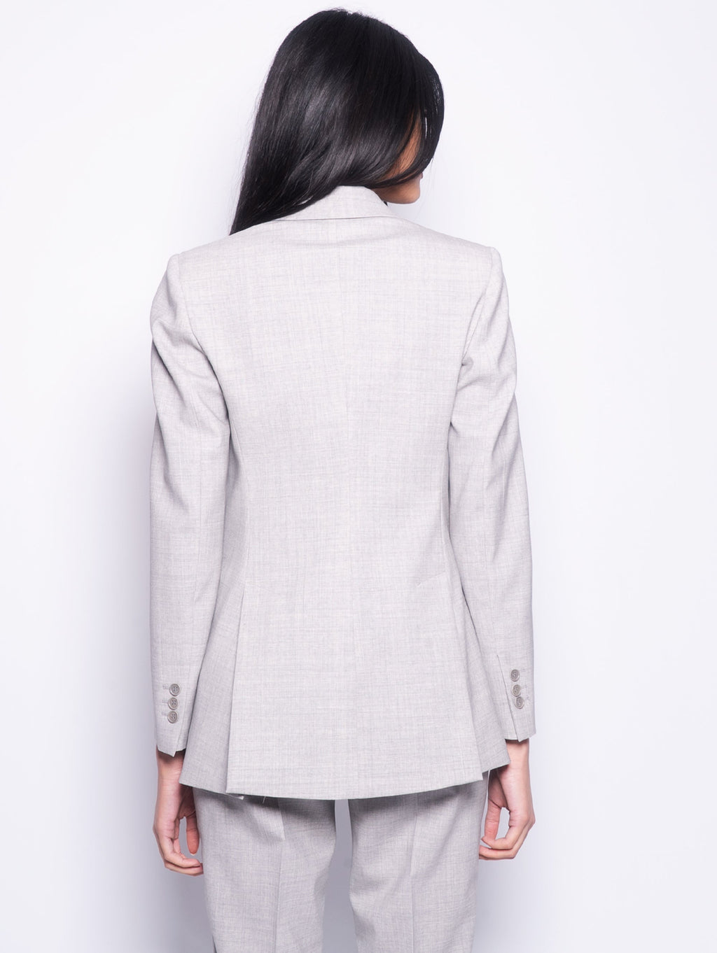 2026 New Arrival Giacca Doppiopetto in Fresco Lana Grigio Mélange Chiaro