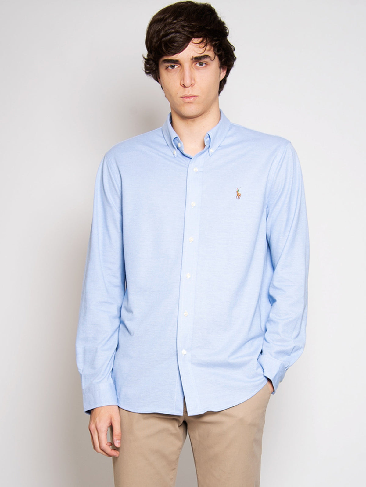 2026 New Arrival Camicia in Oxford Knit Celeste