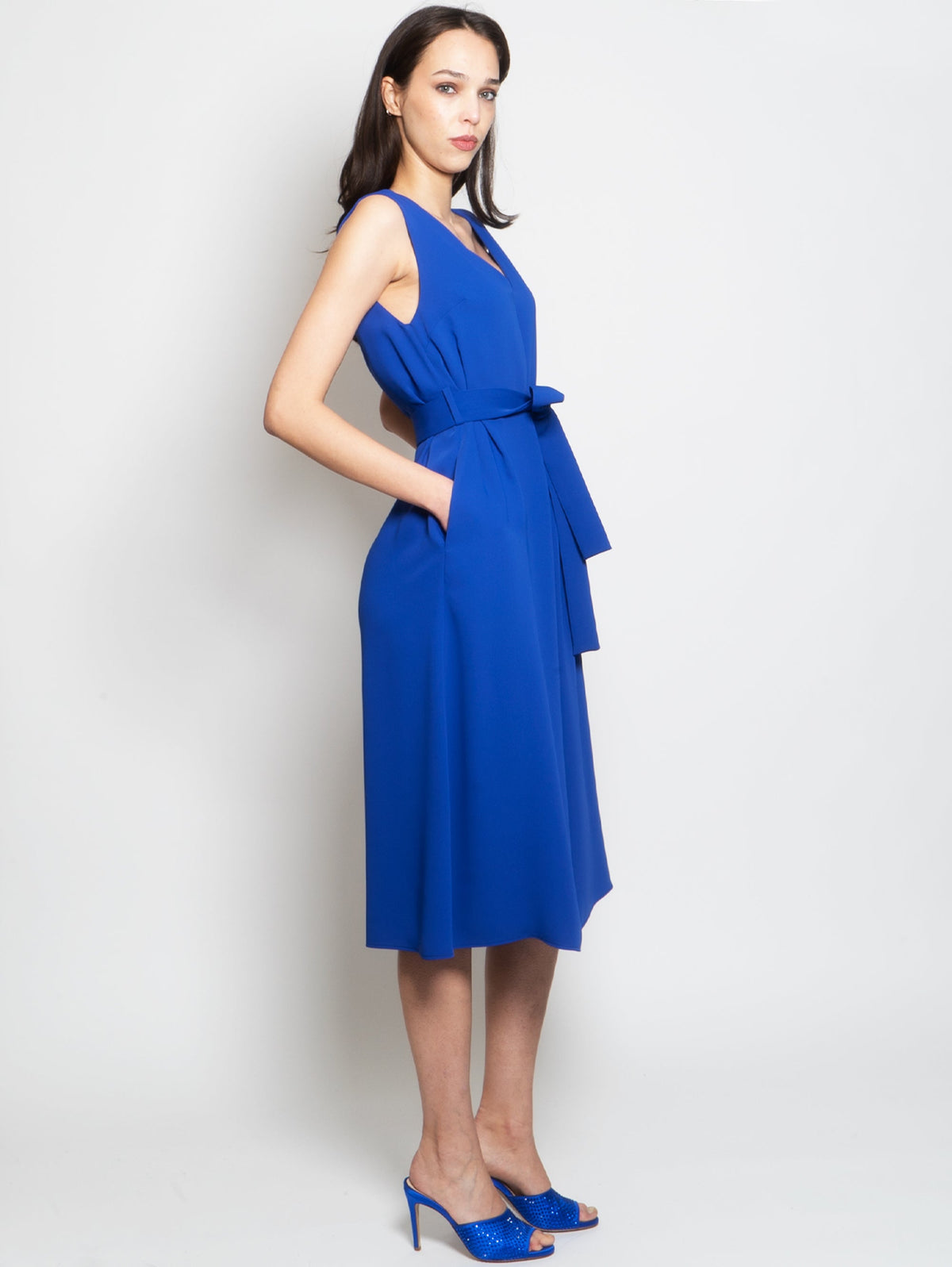 2026 New Arrival Abito Midi con Scollo a V Bluette