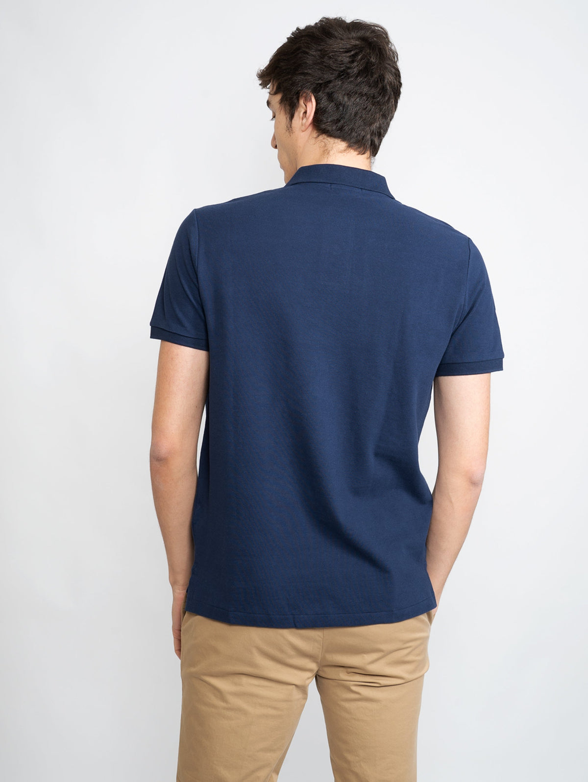 2026 New Arrival Polo in Piqué Custom Slim Fit Blu