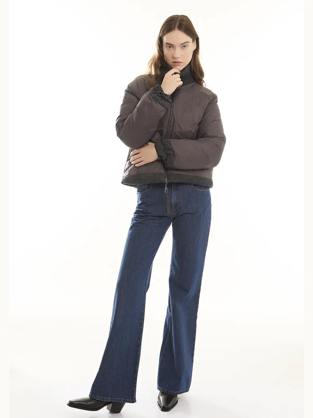 2026 New Arrival Piumino in Lana Reversibile Grigio