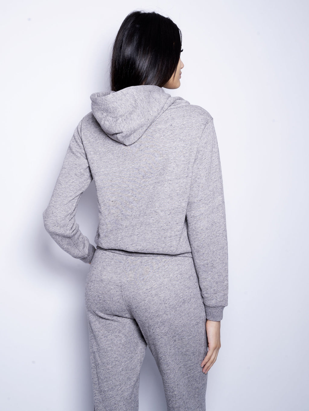 2026 New Arrival Felpa con Cappuccio in Cotone Loopback Grigio