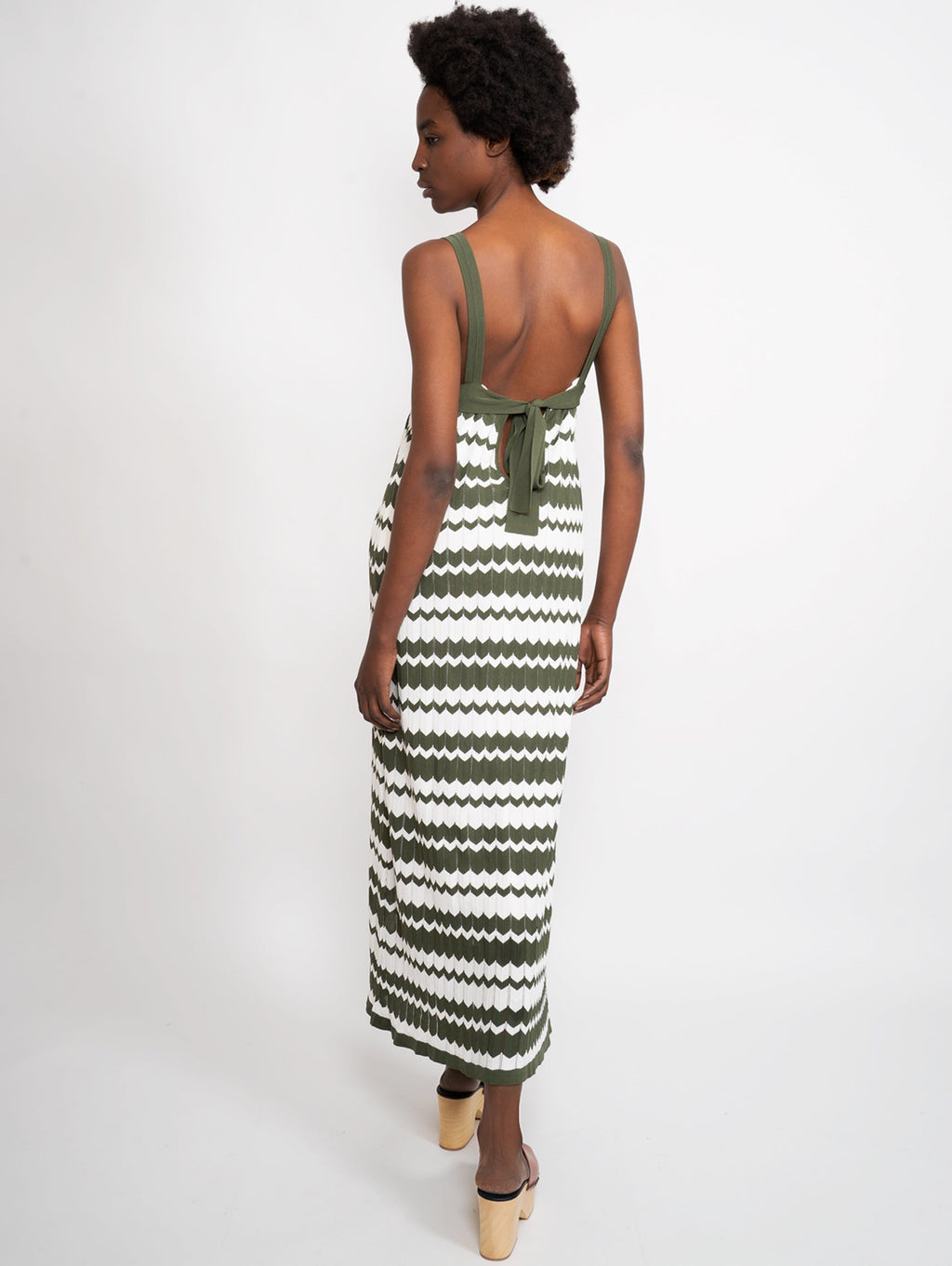 2026 New Arrival Abito Scollo a V Fantasia Verde