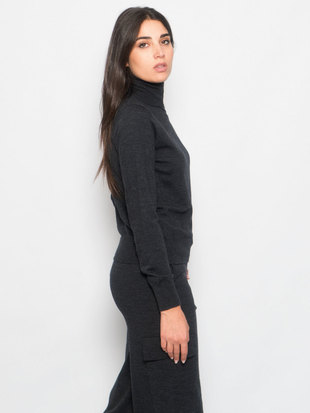2026 New Arrival Dolcevita in Misto Cashmere Grigio Scuro