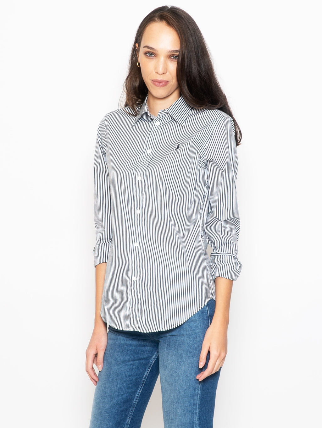 2026 New Arrival Camicia in Popeline a Righe Bianco/Nero
