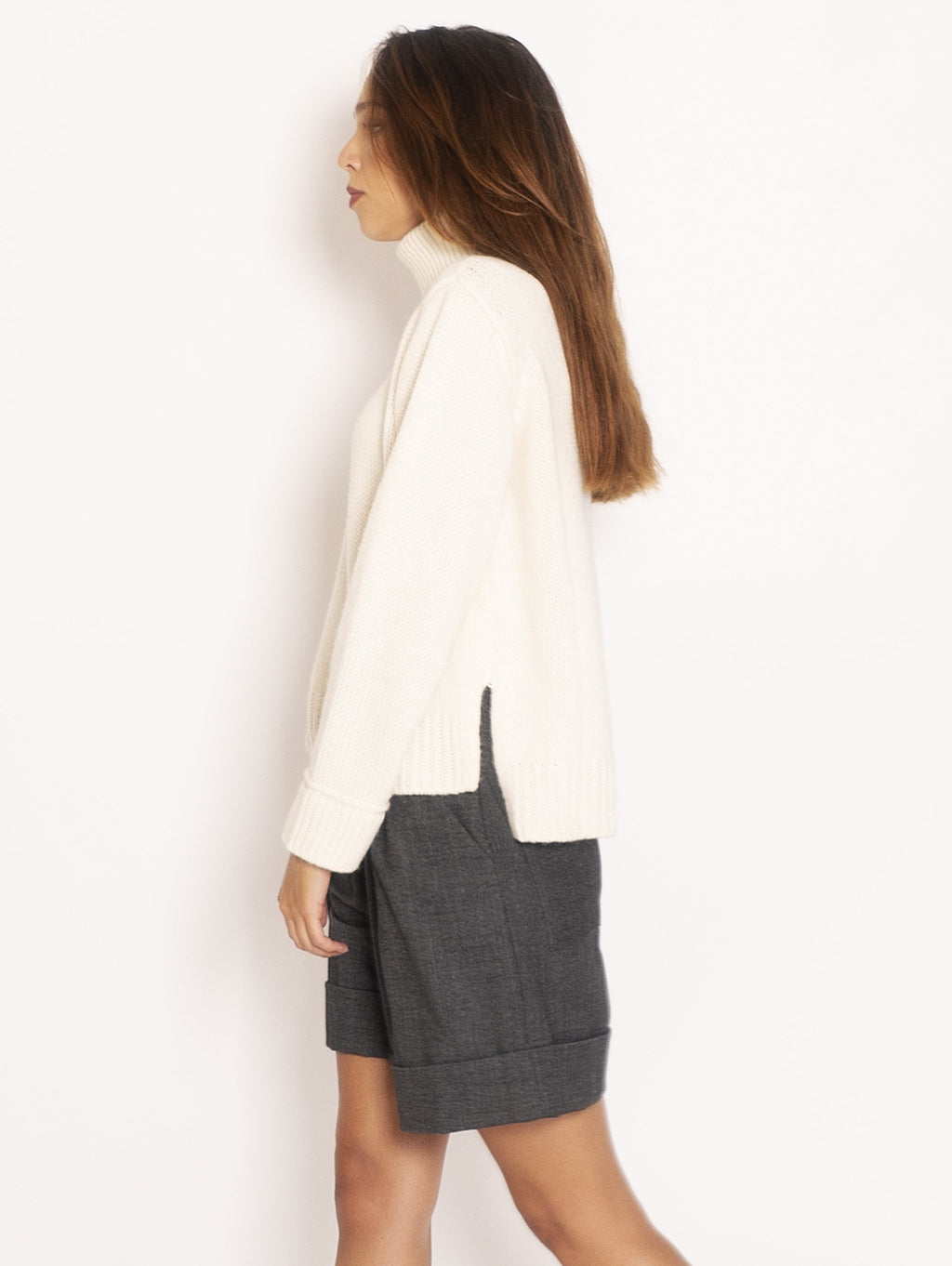 2026 New Arrival Maglia Collo Alto - Bianco