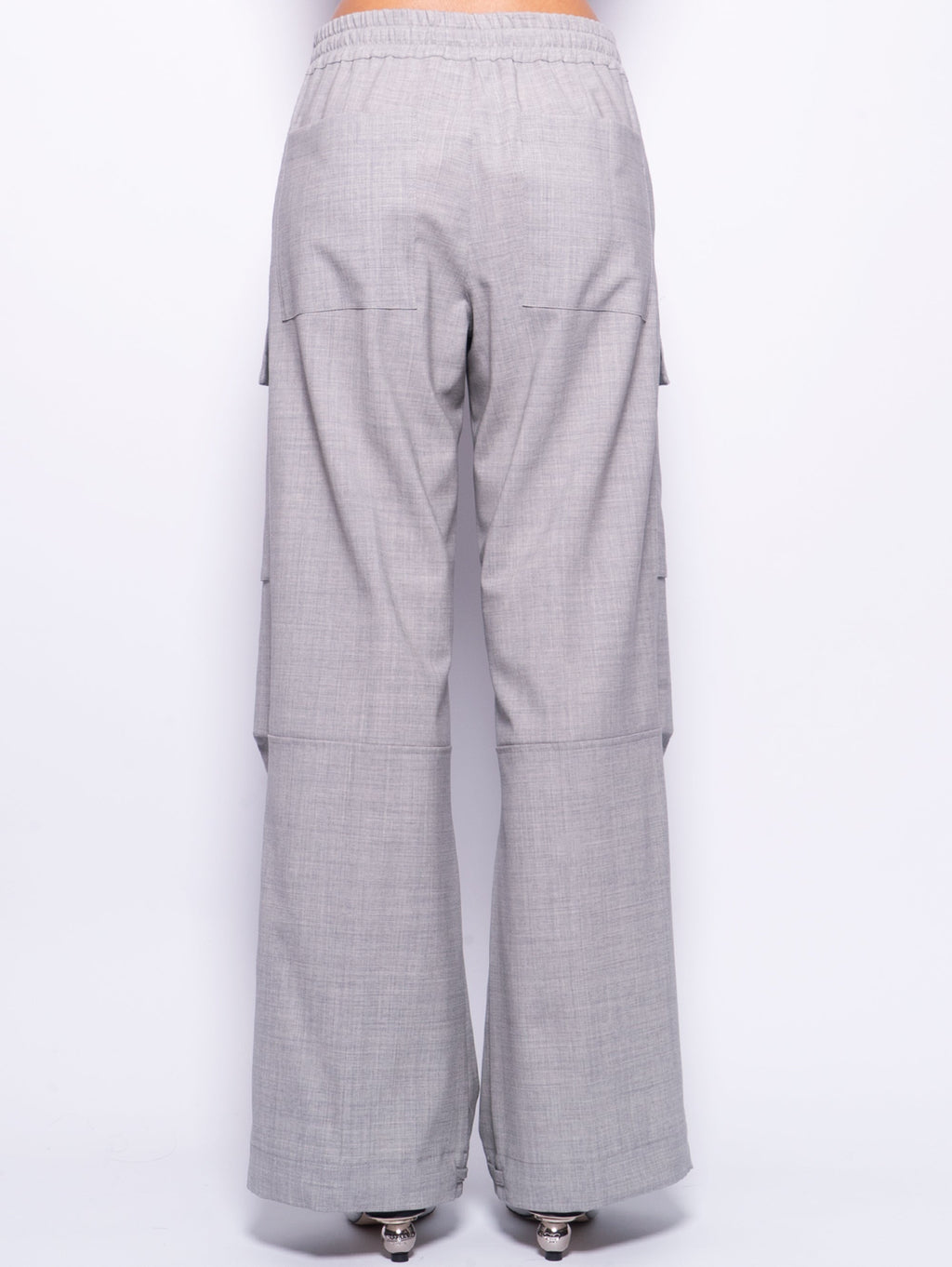 2026 New Arrival Pantaloni Parachute Grigio Mélange Chiaro