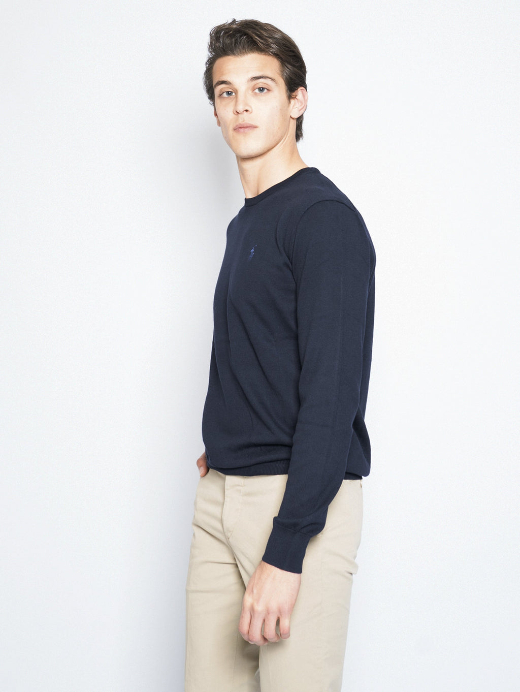 2026 New Arrival Maglia in cotone Slim-Fit Navy