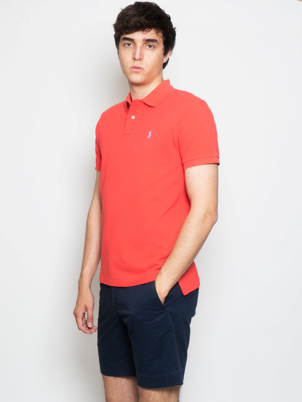 2026 New Arrival Polo in Mesh Slim Fit Corallo