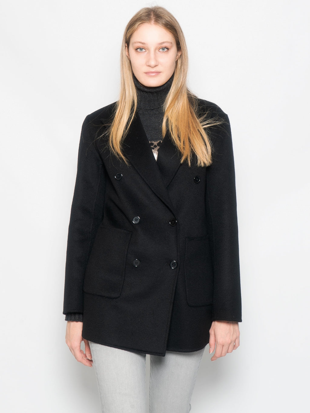 2026 New Arrival Caban Doppio Petto Nero