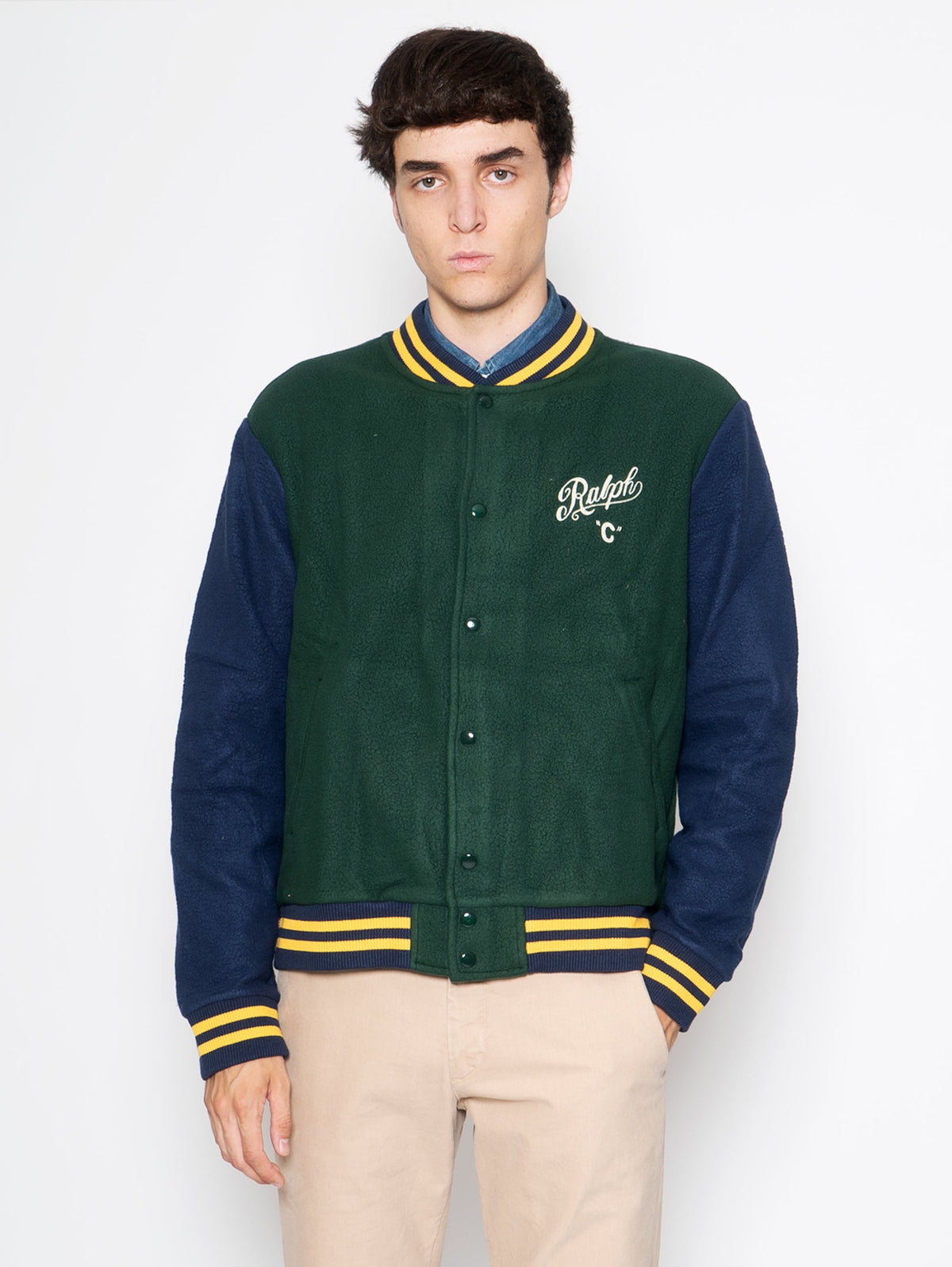 2026 New Arrival Giacca Stile Baseball Verde