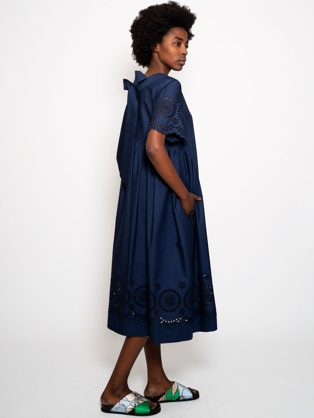 2026 New Arrival Abito Midi Macramè Blu