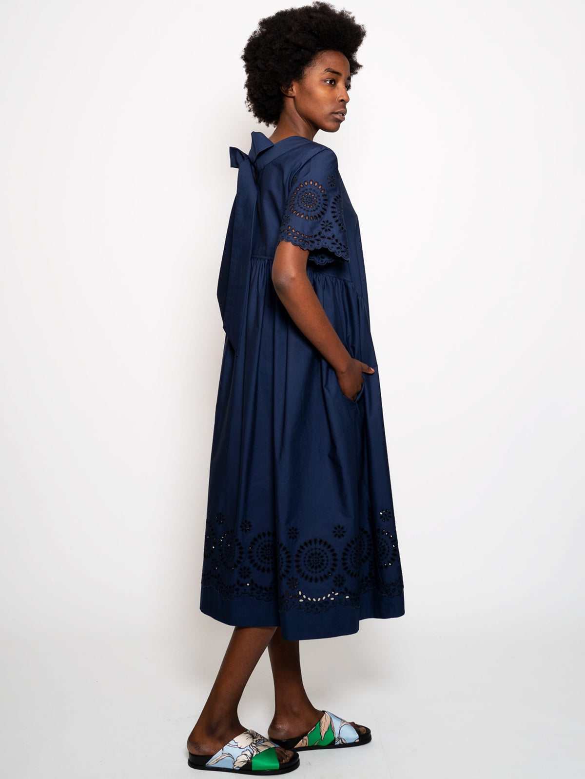 2026 New Arrival Abito Midi Macramè Blu