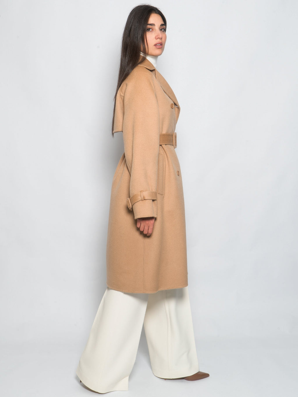 2026 New Arrival Trench Doppiopetto in Lana Beige