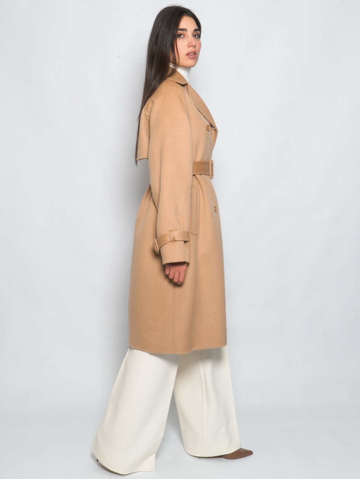 2026 New Arrival Trench Doppiopetto in Lana Beige
