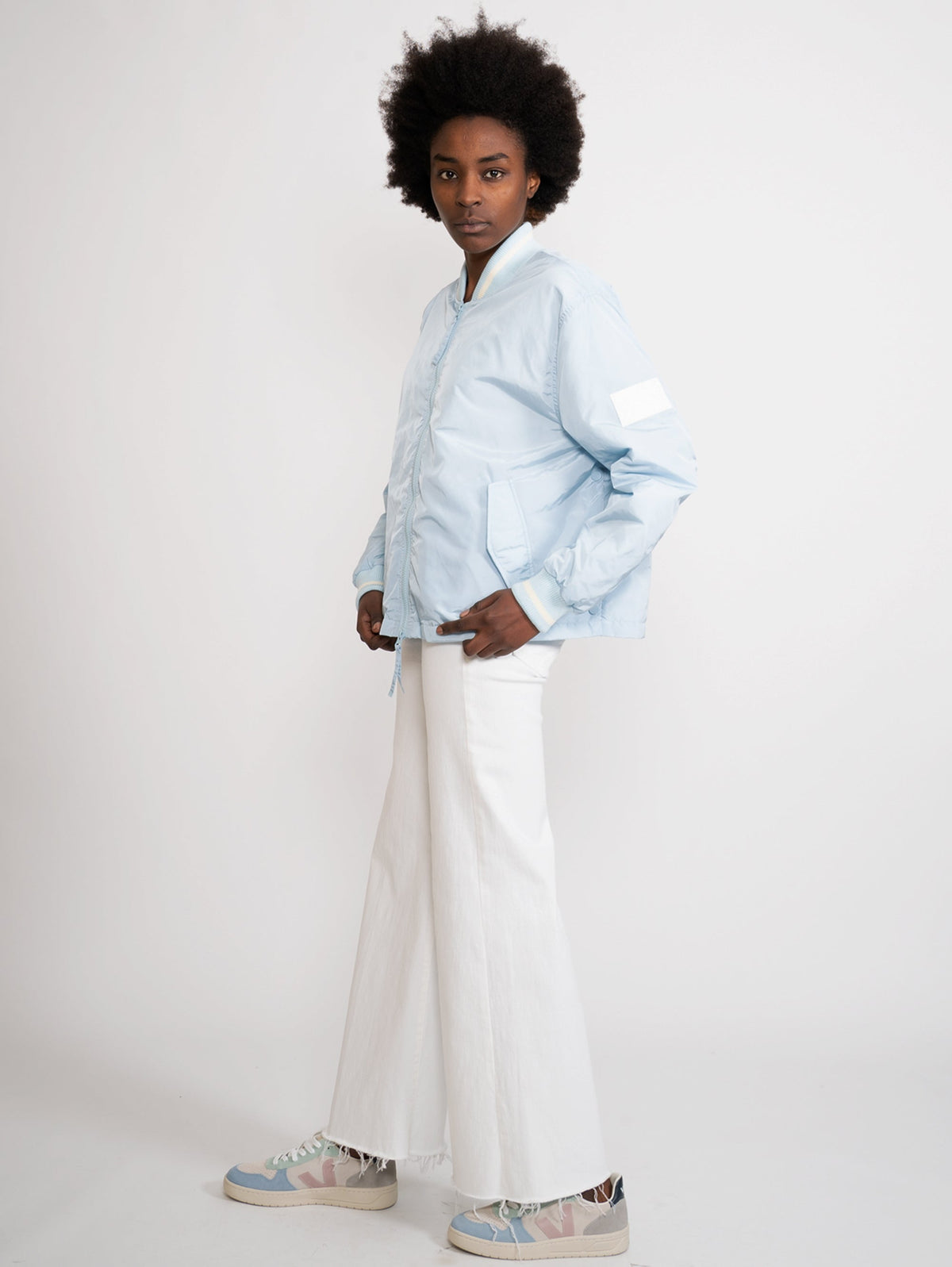 2026 New Arrival Bomber con Spacchi Laterali Blu