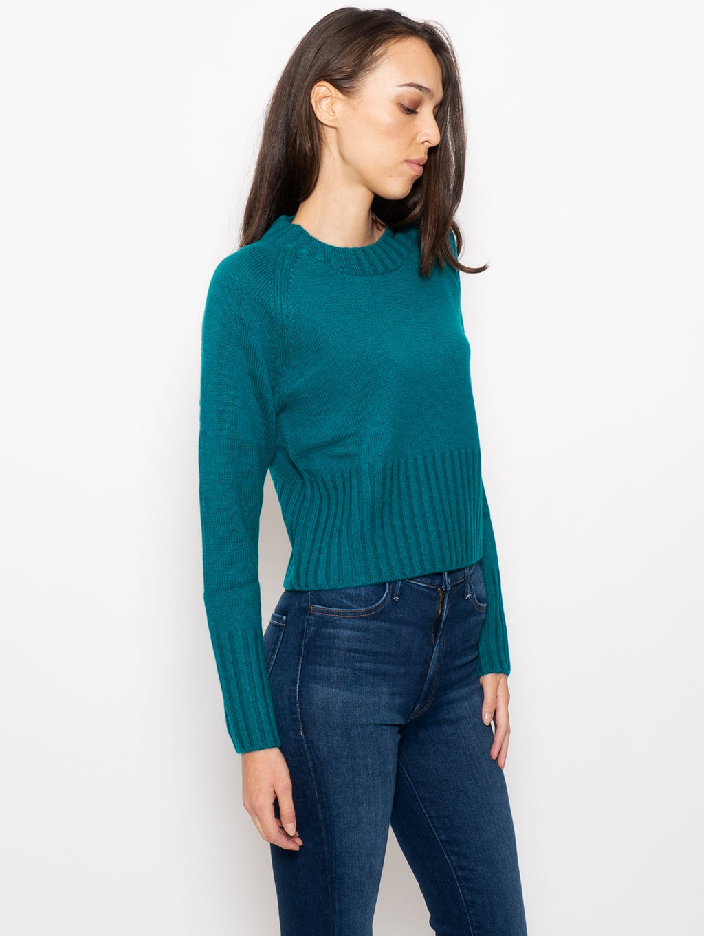 2026 New Arrival Maglia Girocollo in Lana e Cashmere Petrolio