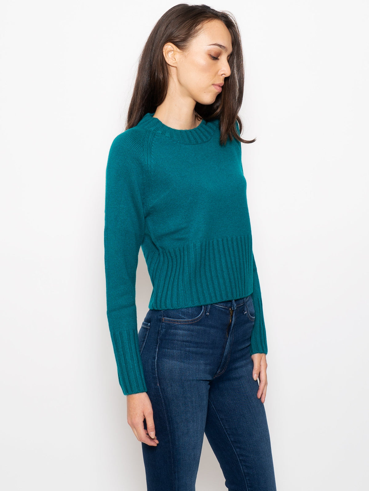 2026 New Arrival Maglia Girocollo in Lana e Cashmere Petrolio