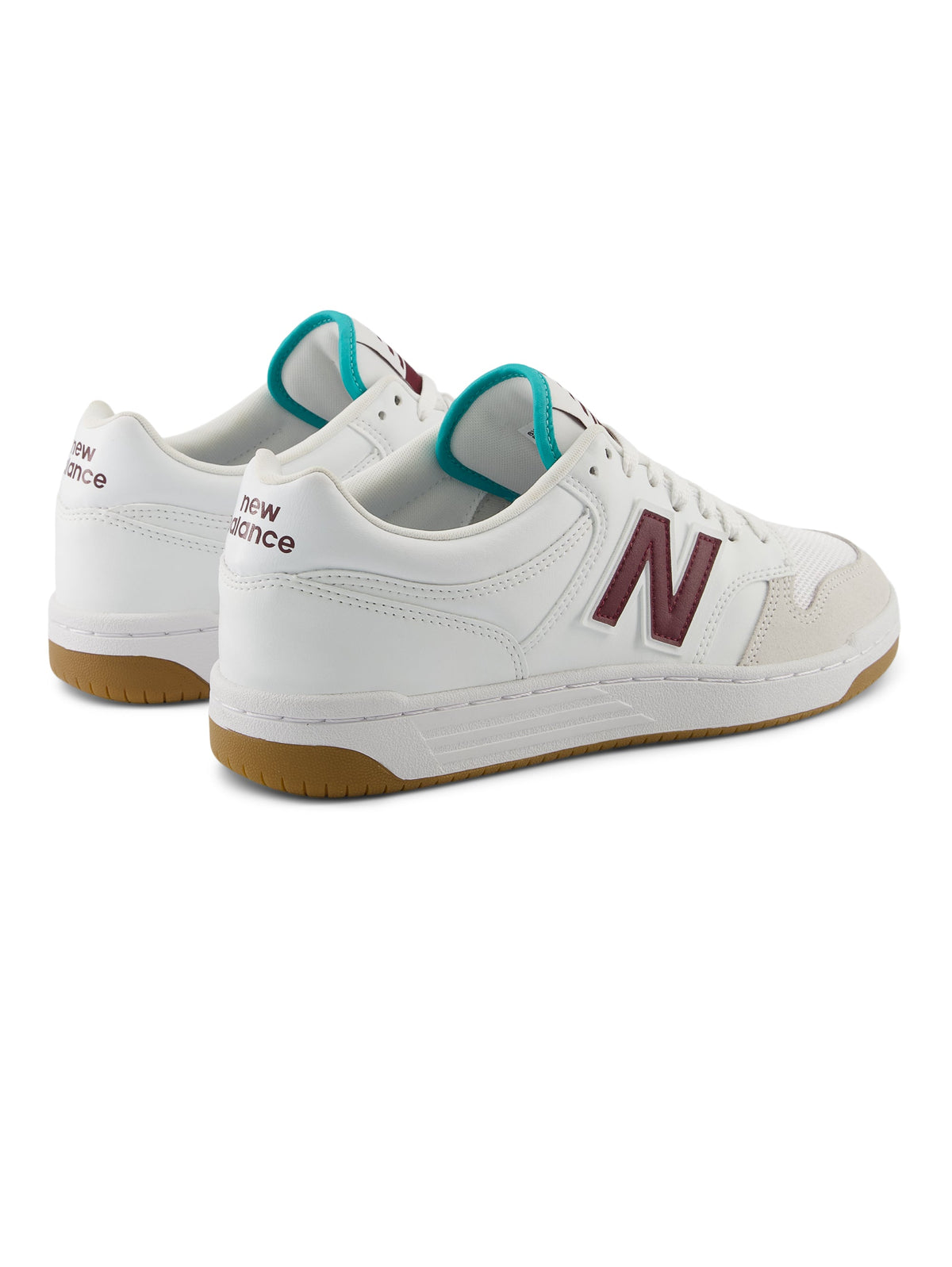2026 New Arrival Sneakers Basse da Basket 480 Bianco/Bordeaux