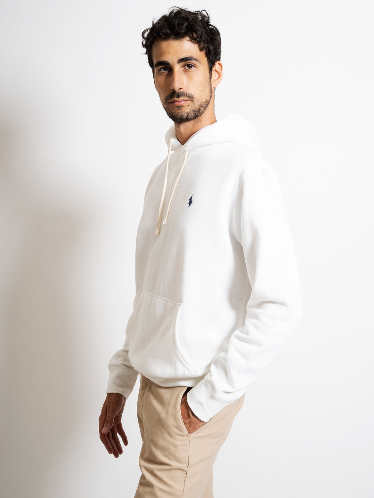 2026 New Arrival Felpa con Cappuccio Bianco