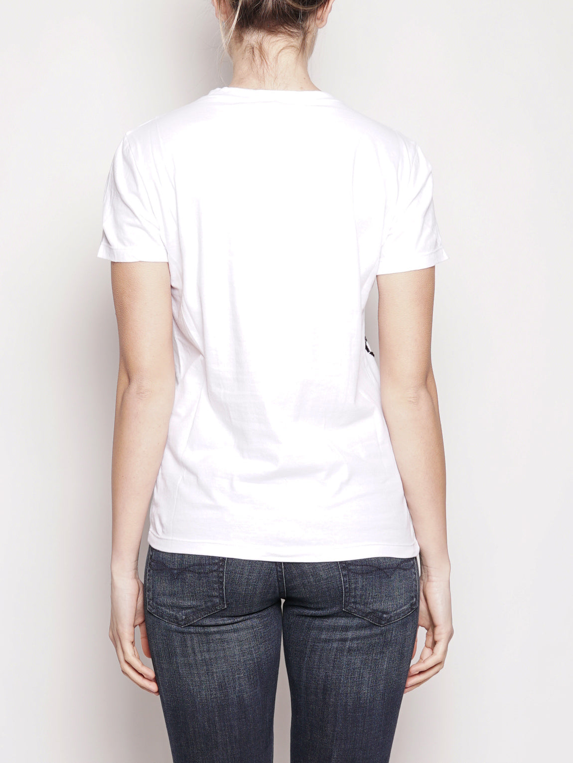 2026 New Arrival Maglia con Paillettes Comodo Bianco / Nero