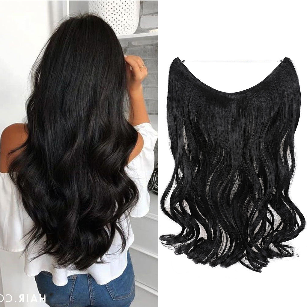 Great sales Hair Extensions Invisible Hair Extensions Secret Hidden Wire Long Curly Hair Pieces For Women Synthetic