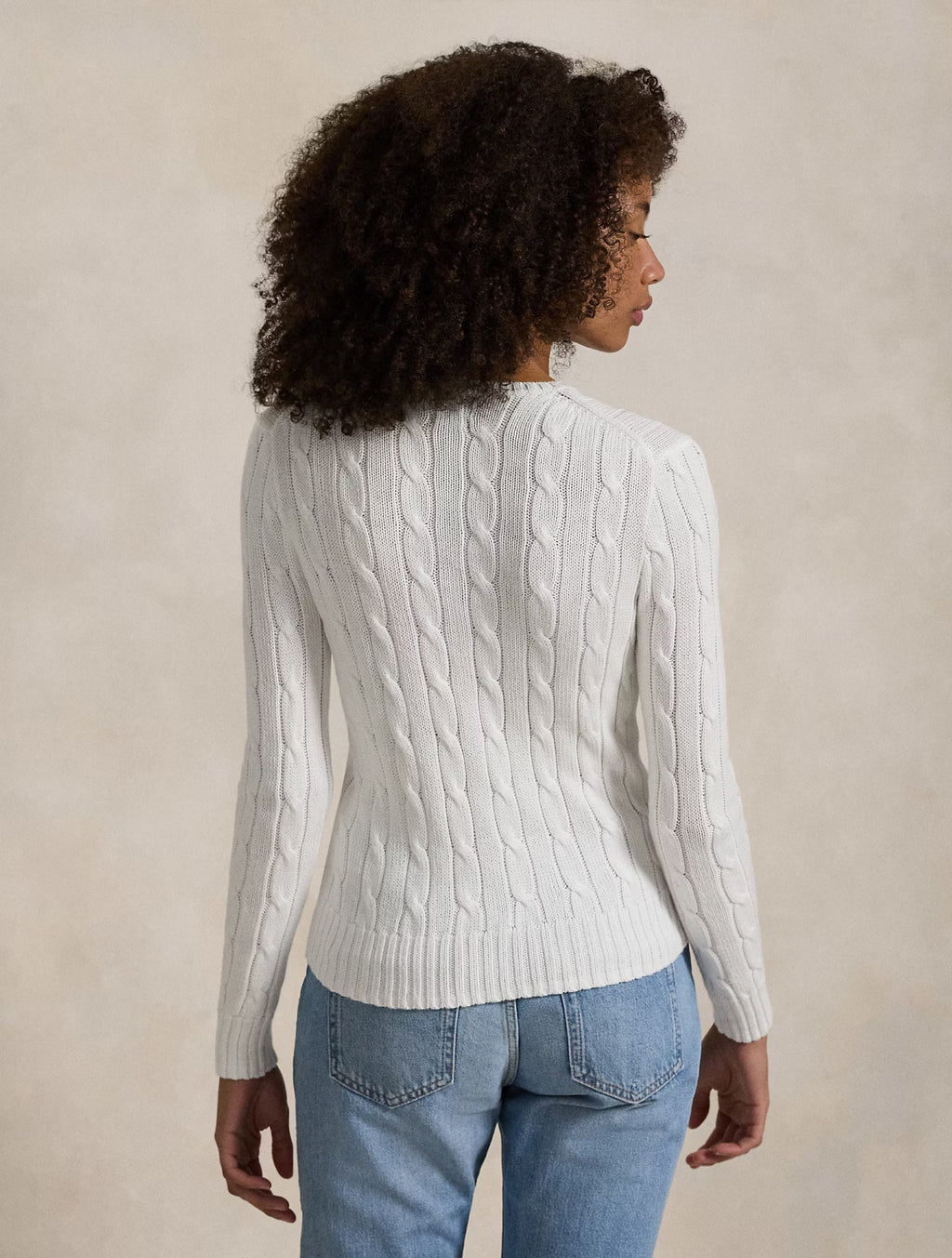 2026 New Arrival Maglia a Trecce in Cotone Bianco
