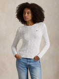 2026 New Arrival Maglia a Trecce in Cotone Bianco