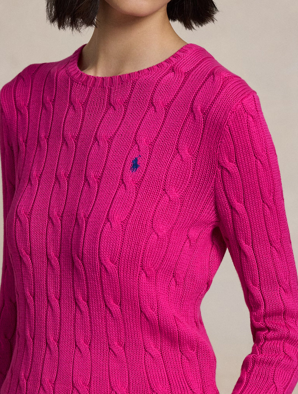 2026 New Arrival Maglia a Trecce in Cotone Fucsia