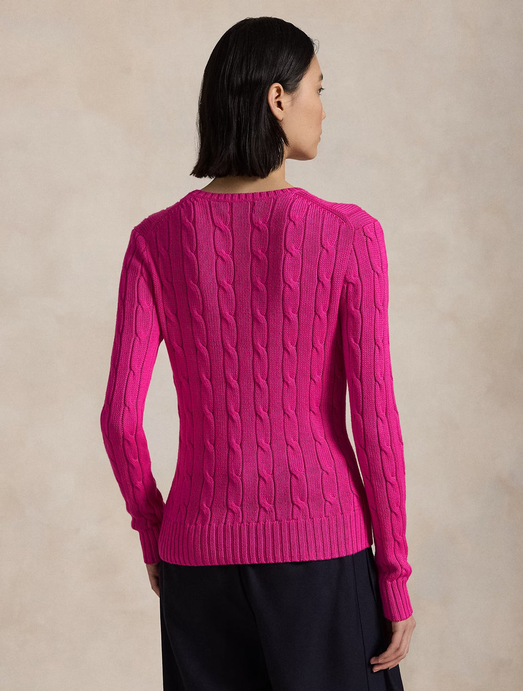 2026 New Arrival Maglia a Trecce in Cotone Fucsia