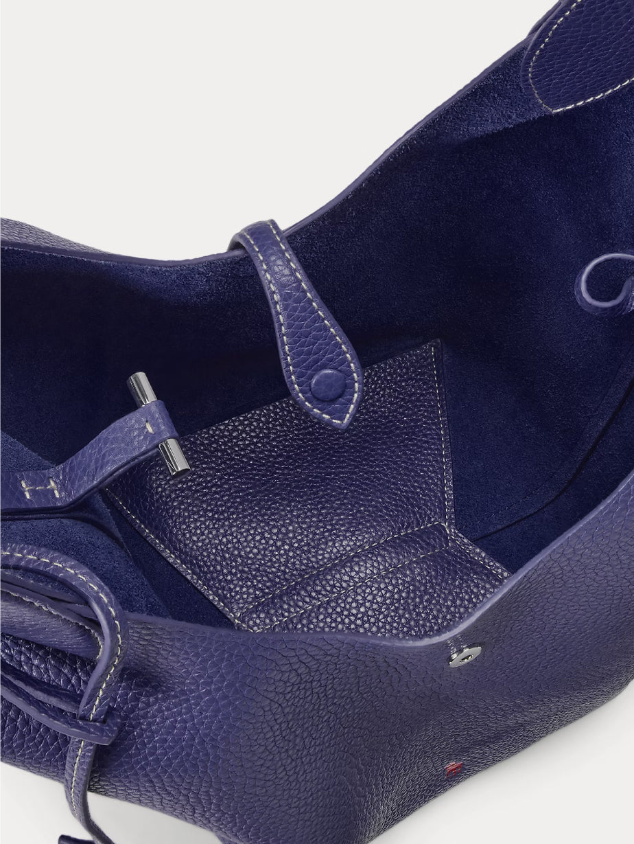 2026 New Arrival Borsa in Pelle Martellata Blu