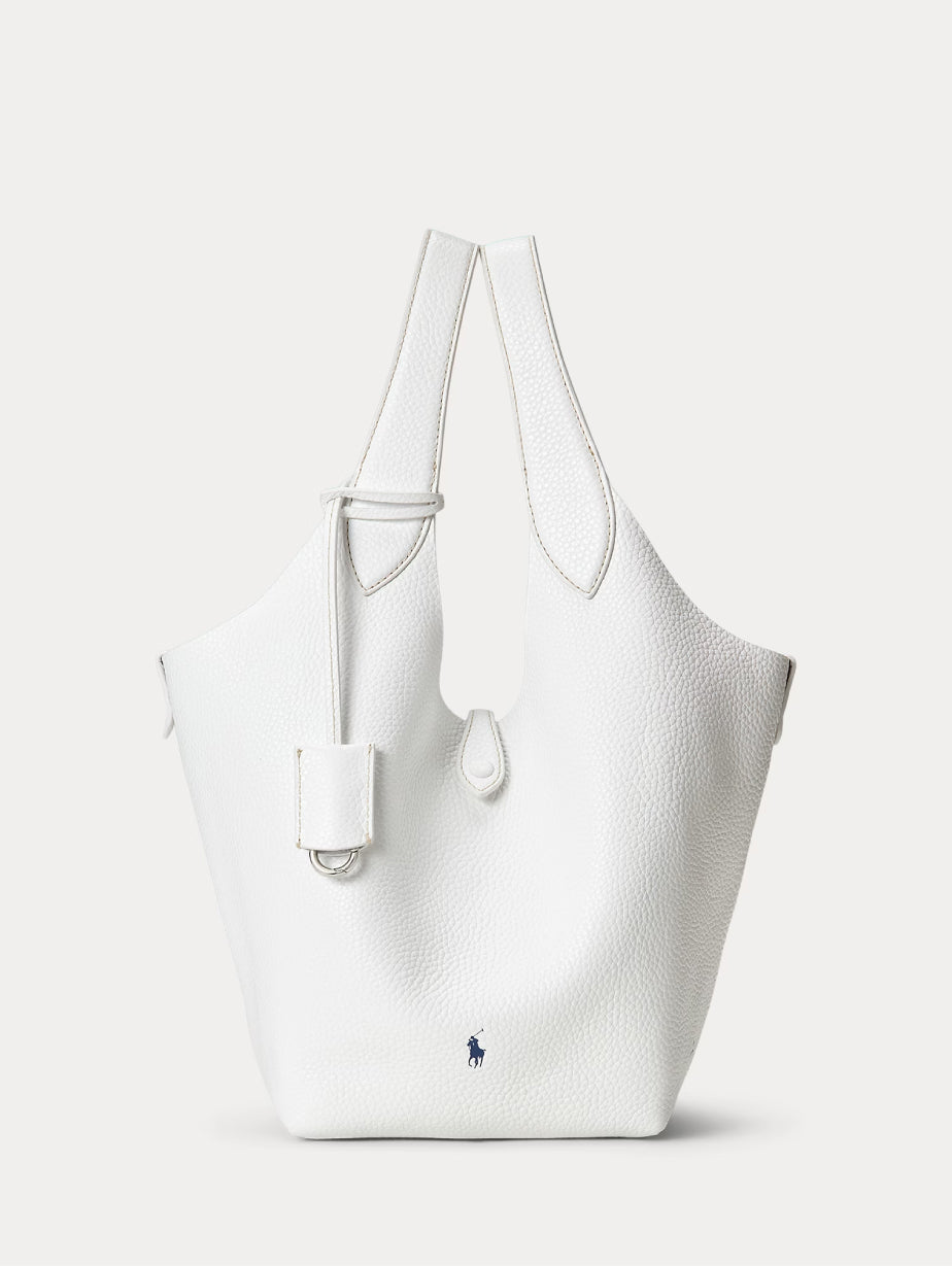 2026 New Arrival Borsa in Pelle Martellata Bianco