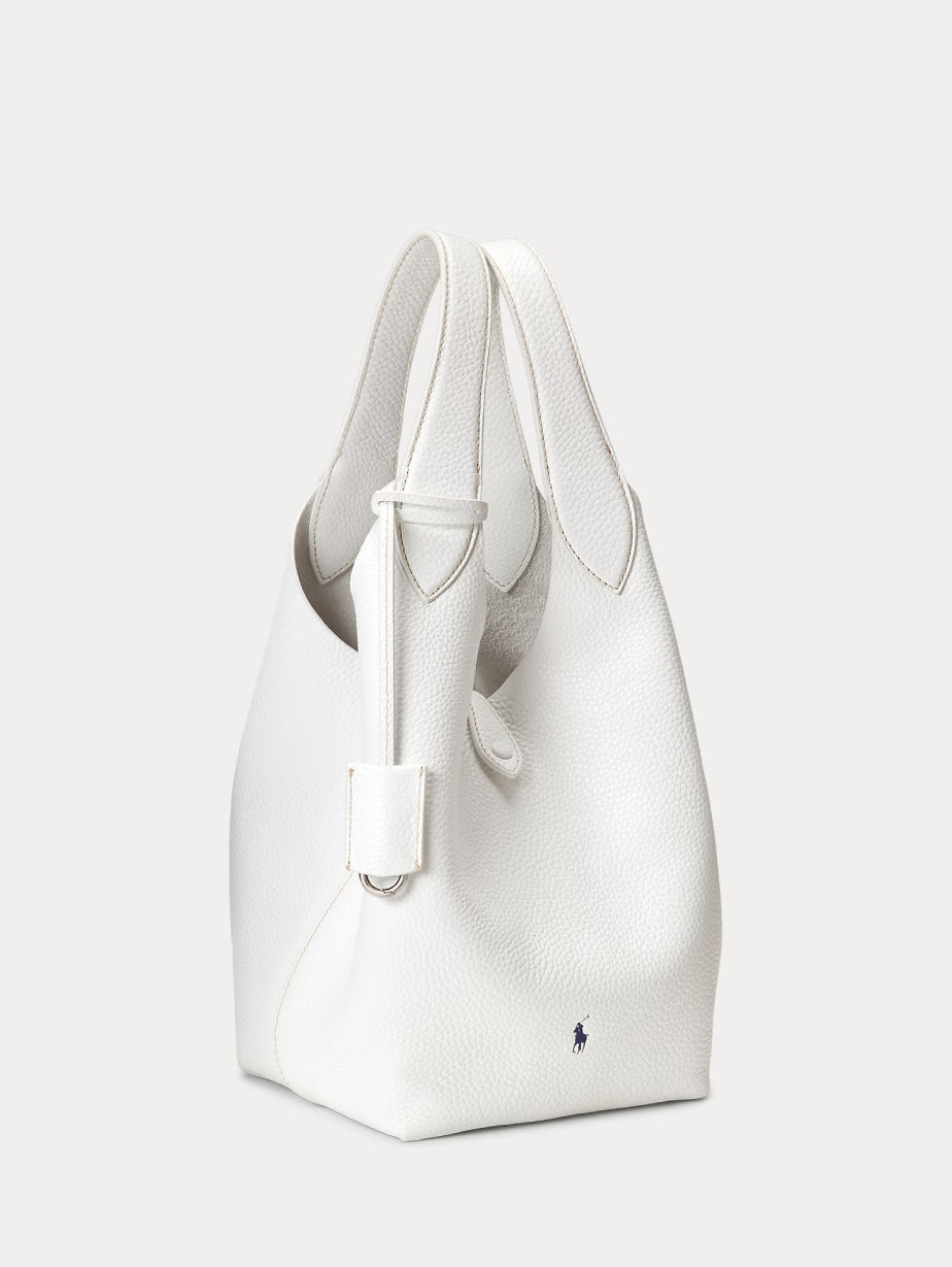 2026 New Arrival Borsa in Pelle Martellata Bianco