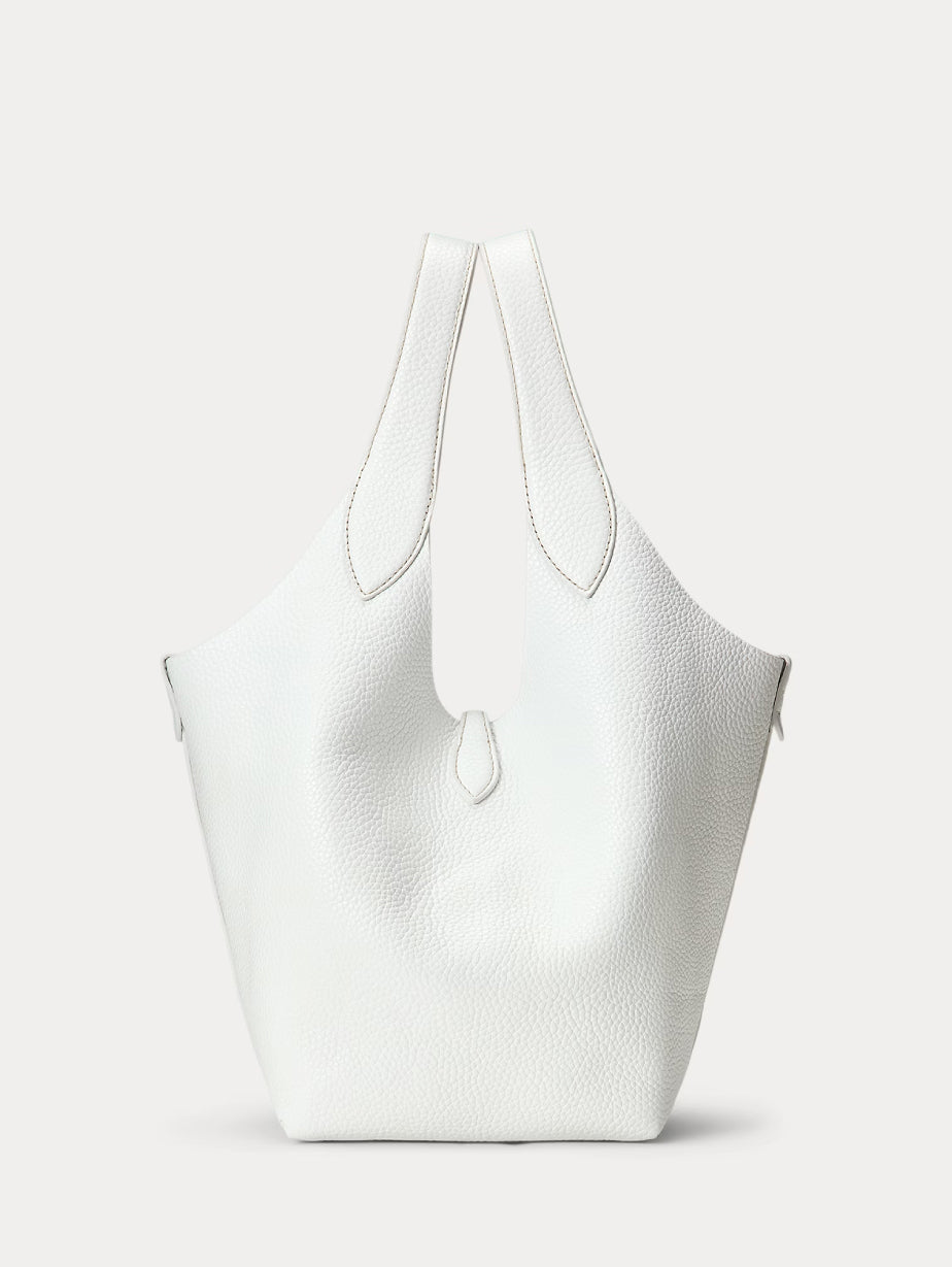 2026 New Arrival Borsa in Pelle Martellata Bianco