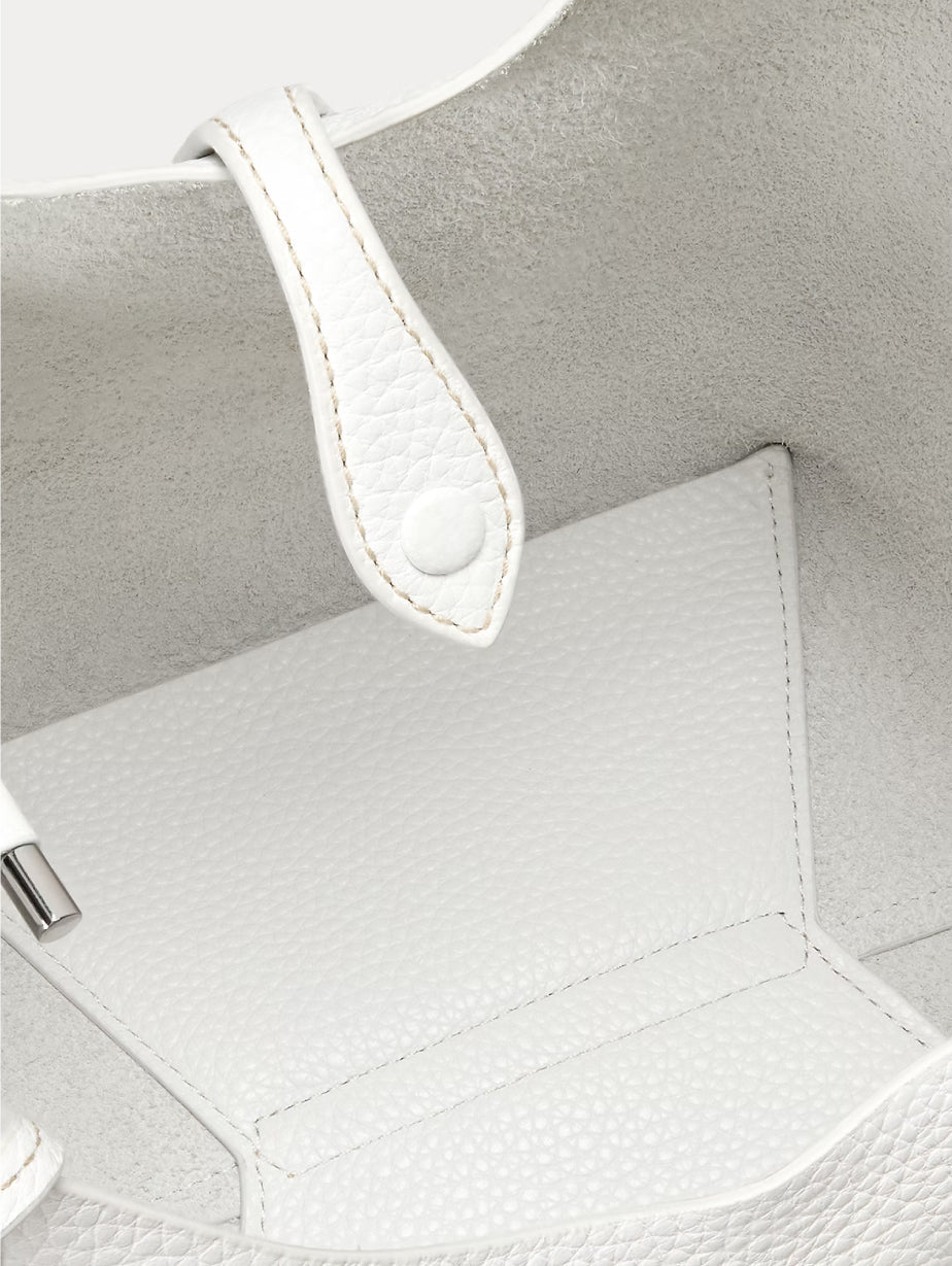 2026 New Arrival Borsa in Pelle Martellata Bianco