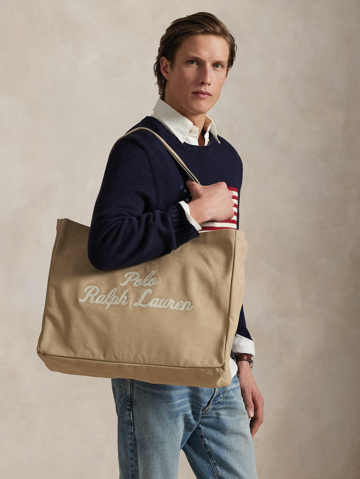 2026 New Arrival Tote in Tela di Cotone Beige