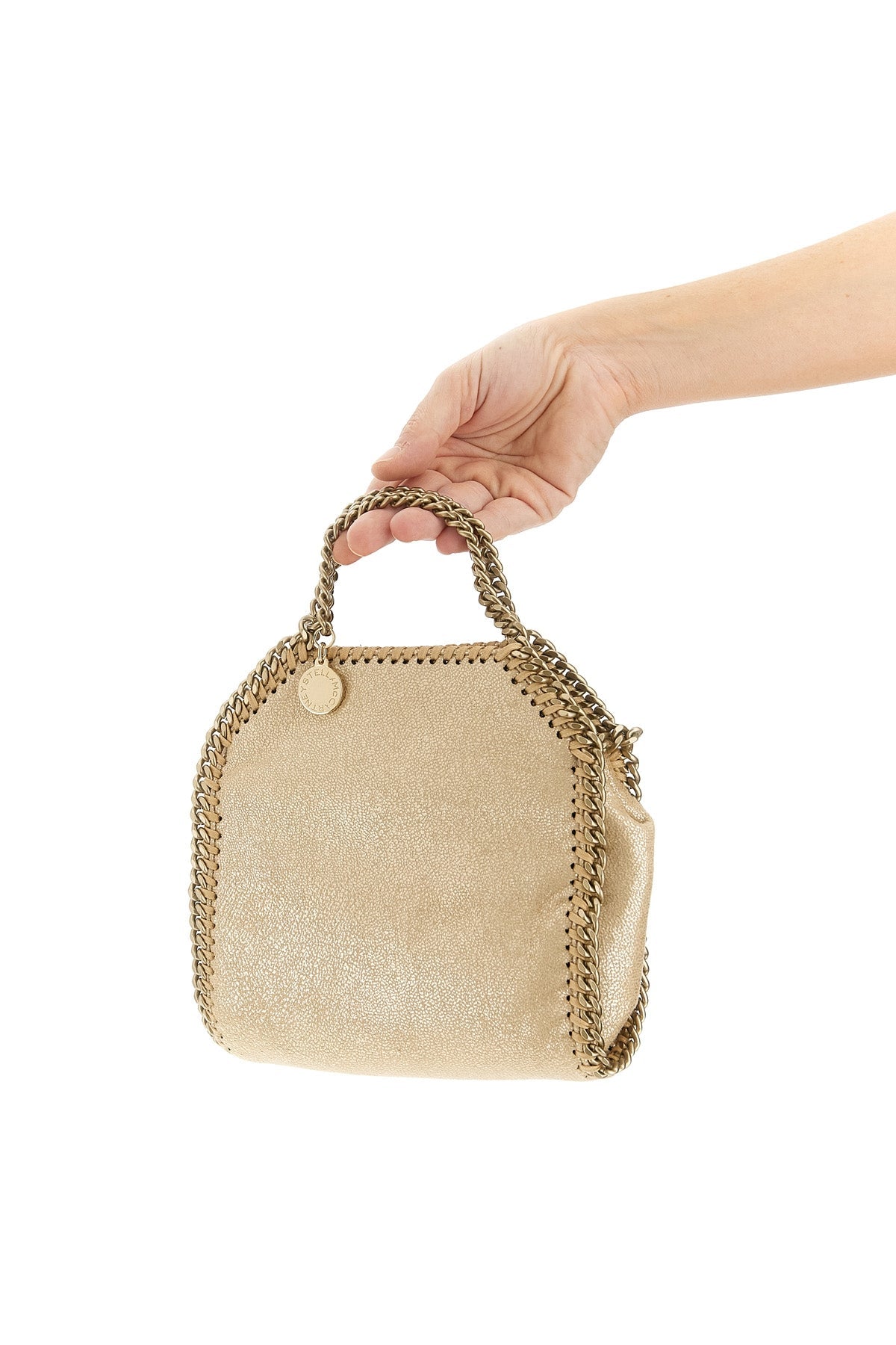 2026 New Arrival falabella tiny handbag in eco shiny dotted chamois fabric