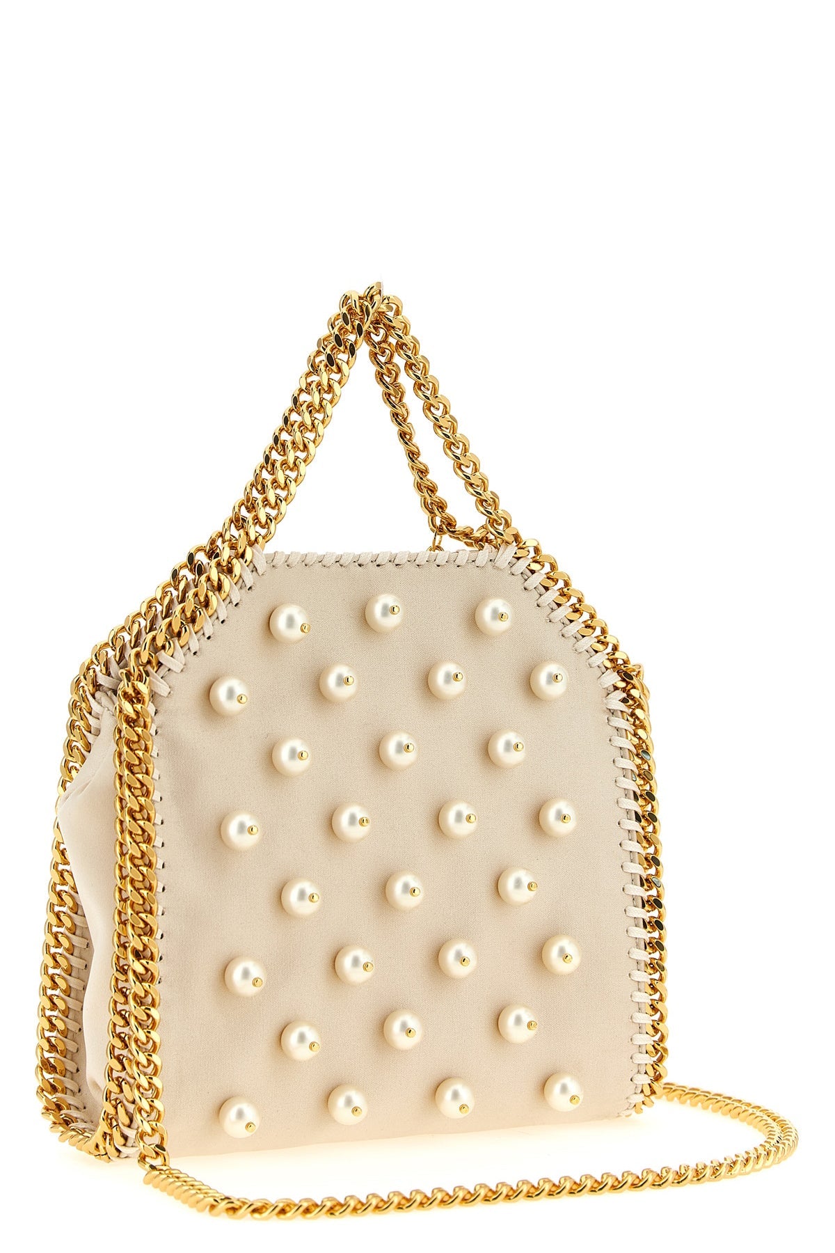 2026 New Arrival micro falabella handbag in forest-friendly satin embroidered