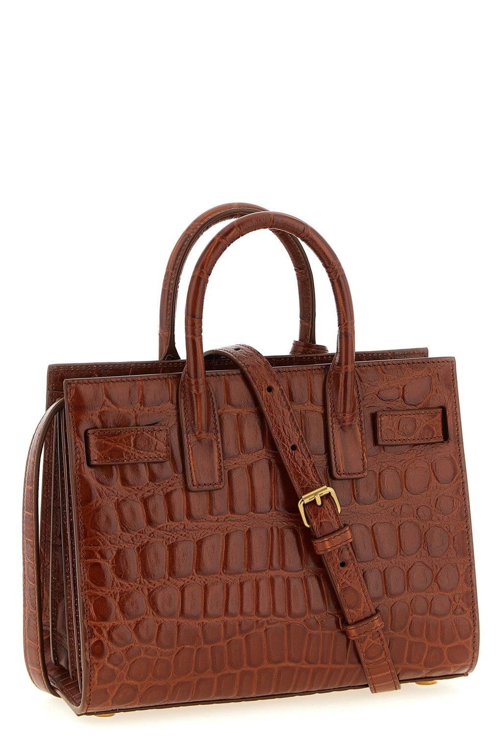 2026 New Arrival nano sac de jour handbag in crocodile embossed leather