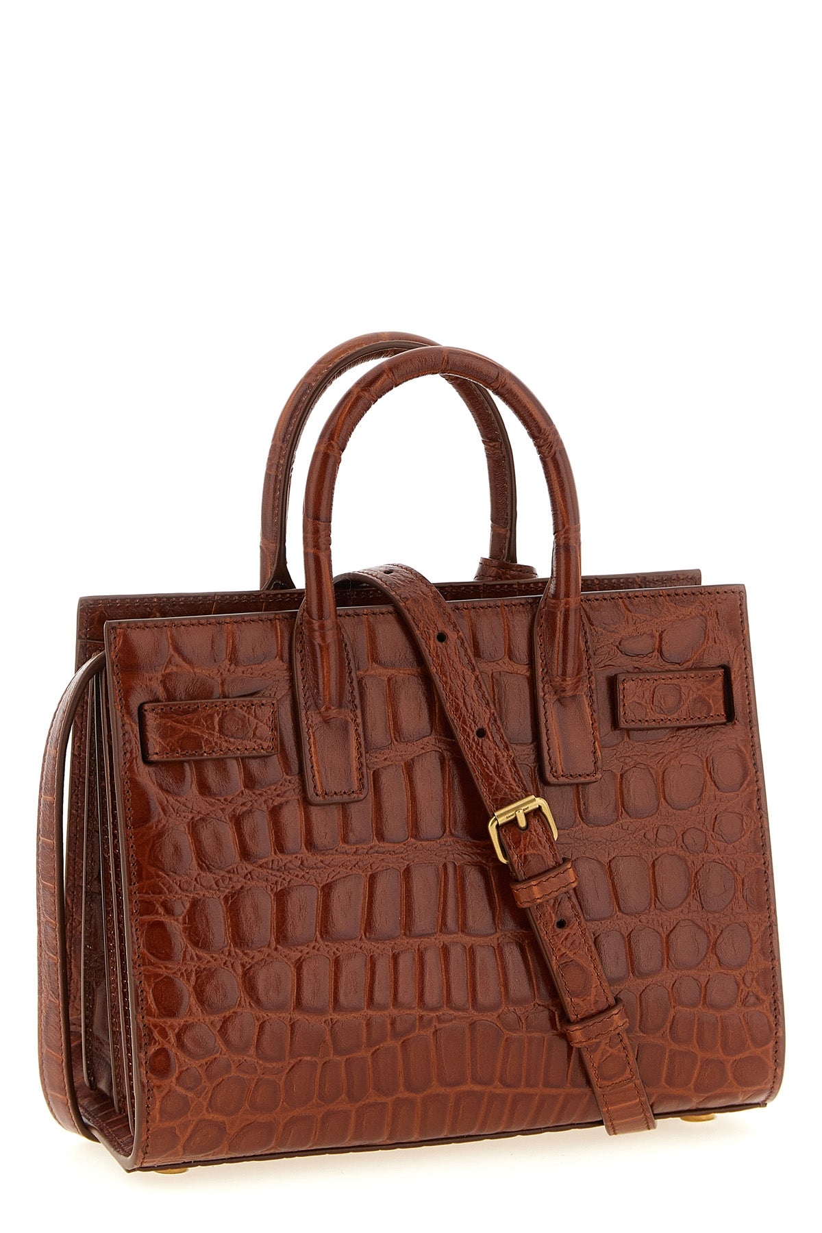 2026 New Arrival nano sac de jour handbag in crocodile embossed leather