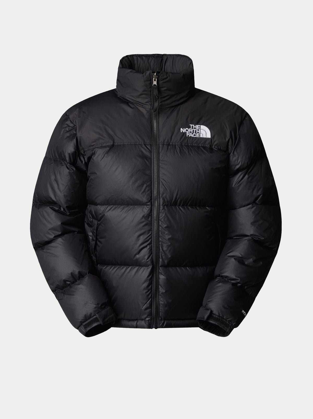 Giacca Retro Nuptse in Tessuto Ripstop Lucido Nero