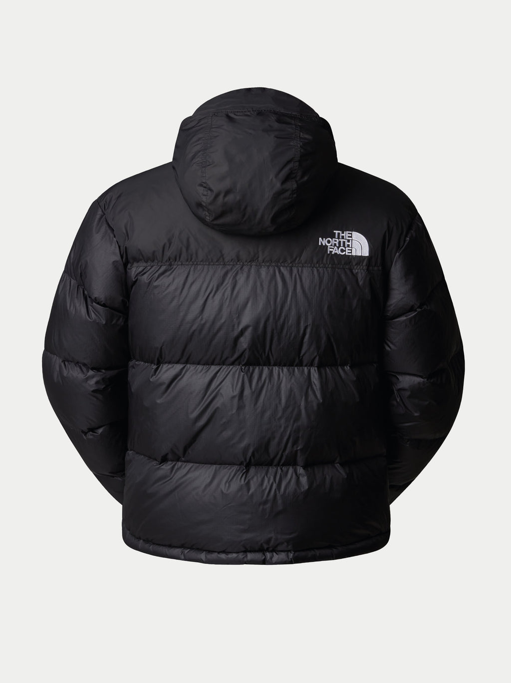 Giacca Retro Nuptse in Tessuto Ripstop Lucido Nero