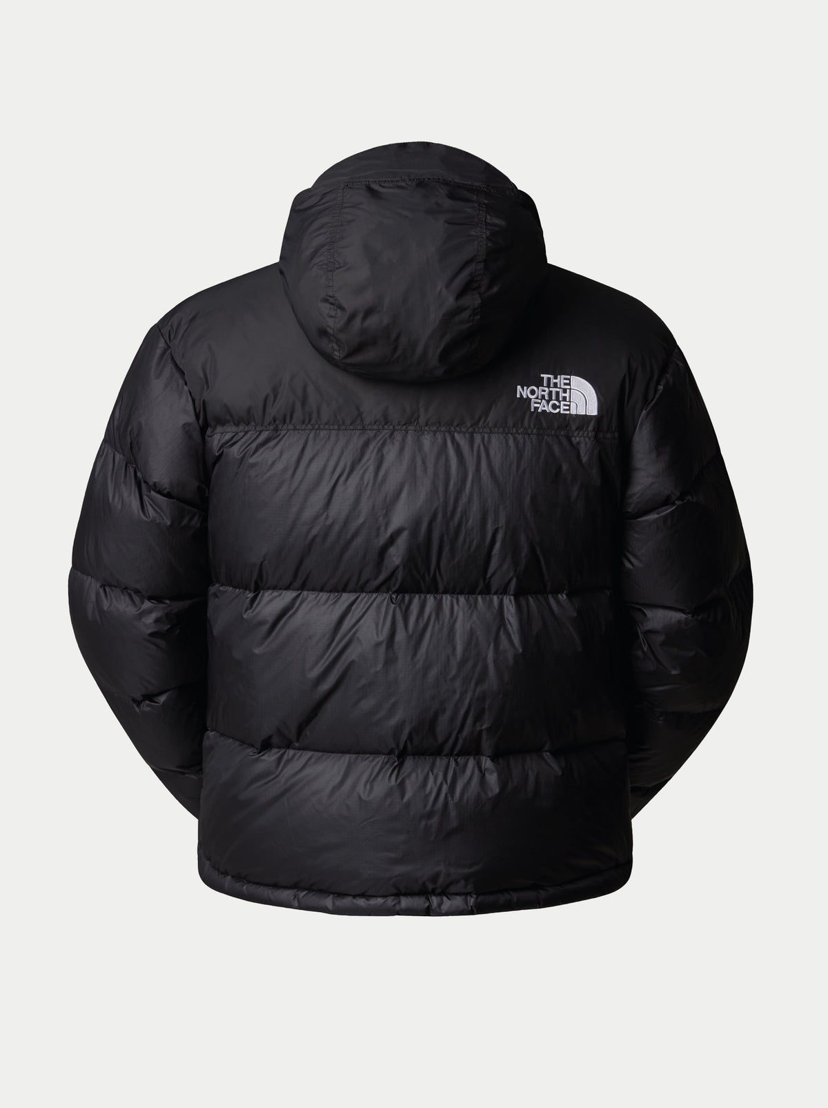 Giacca Retro Nuptse in Tessuto Ripstop Lucido Nero