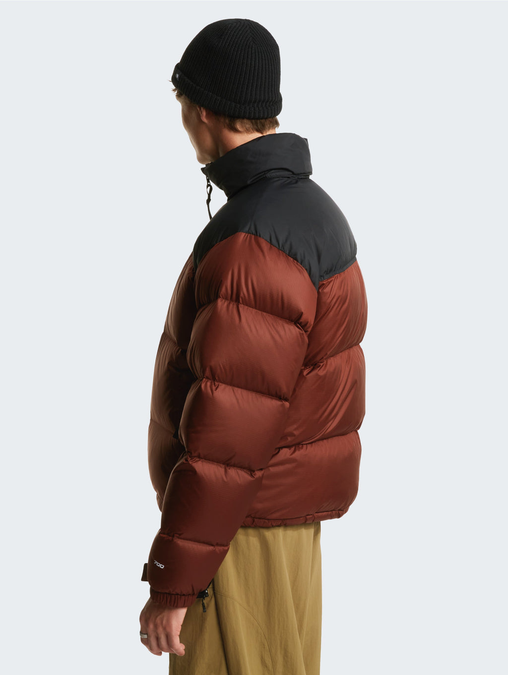 Giacca Retro Nuptse in Tessuto Ripstop Lucido Brace