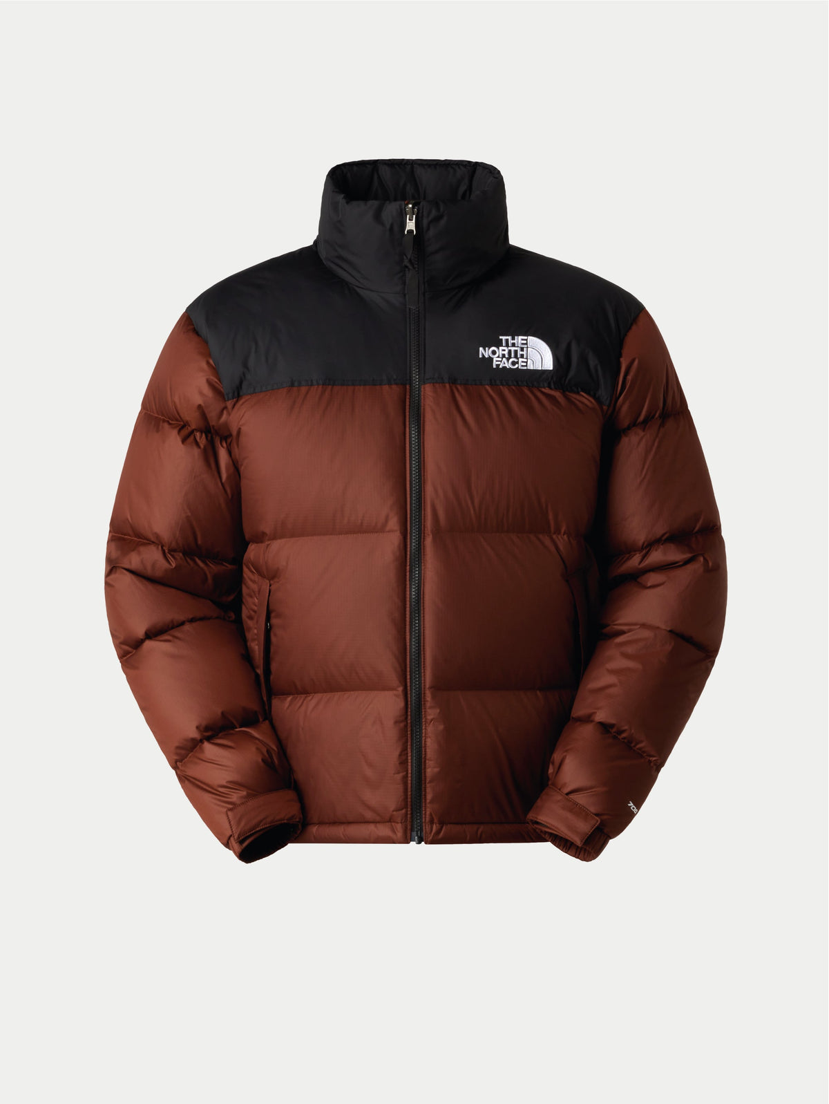 Giacca Retro Nuptse in Tessuto Ripstop Lucido Brace