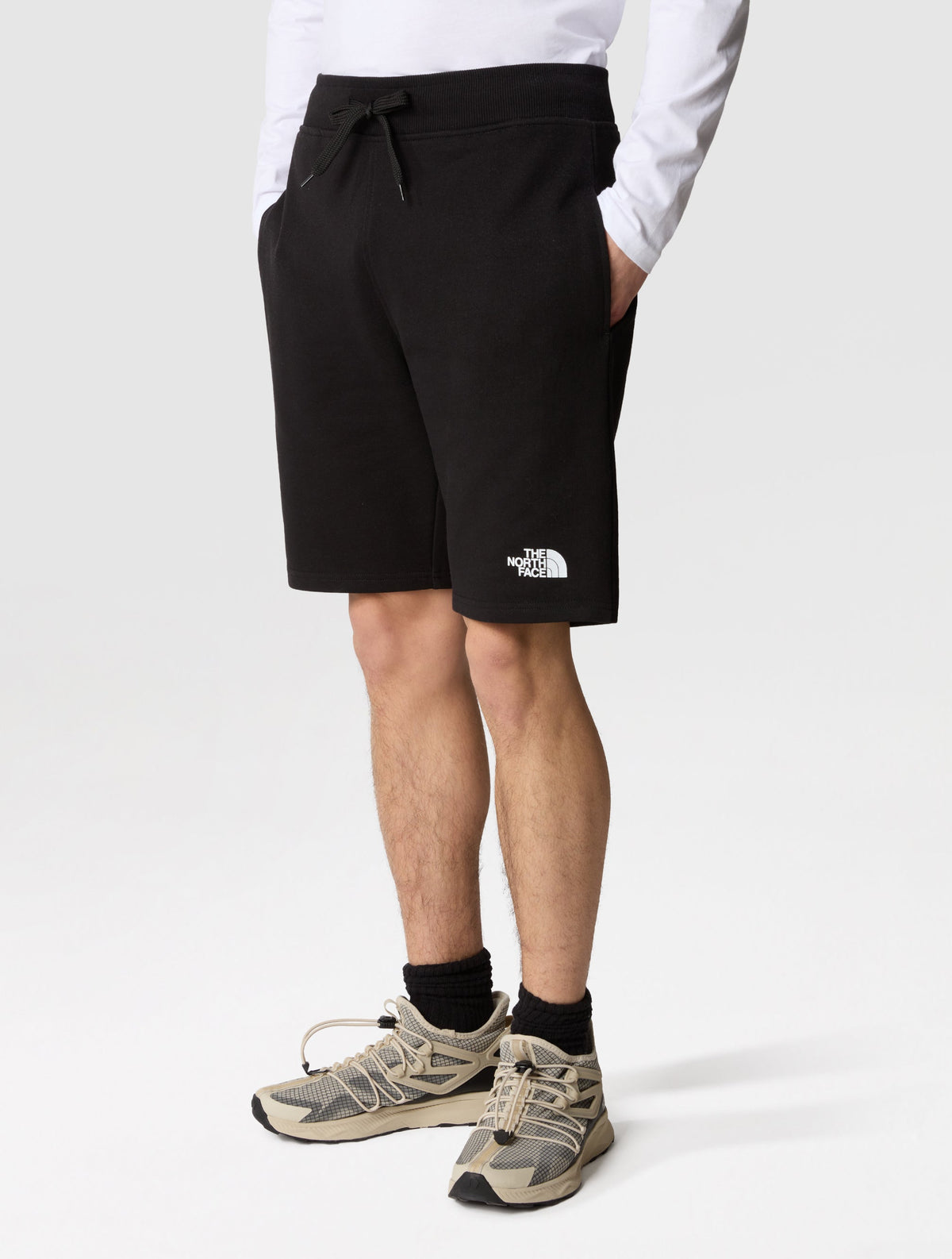 Shorts in Felpa di Cotone Nero
