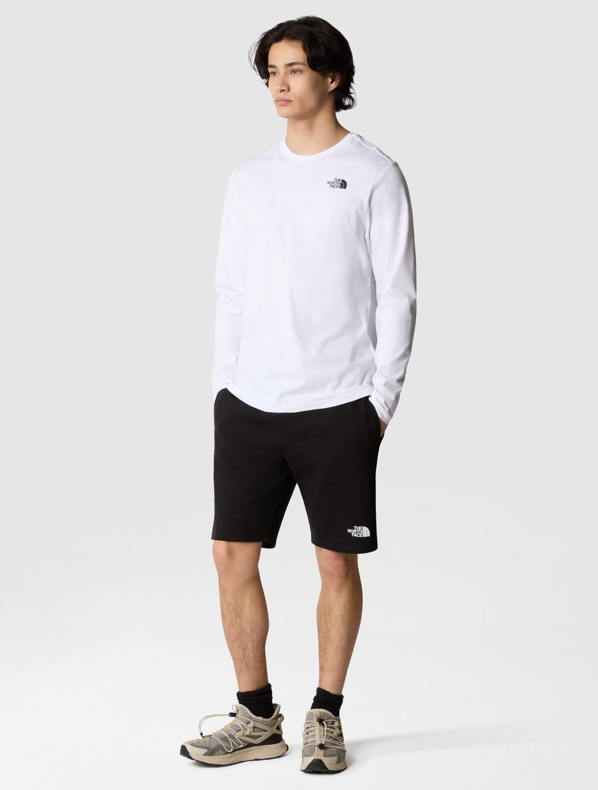 Shorts in Felpa di Cotone Nero
