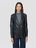2026 New Arrival Blazer in Pelle d'Agnello Nero